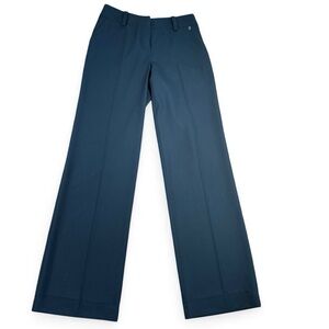 Trina Turk Black Low Rise Wide Leg Poly-Blend Trousers Size 0